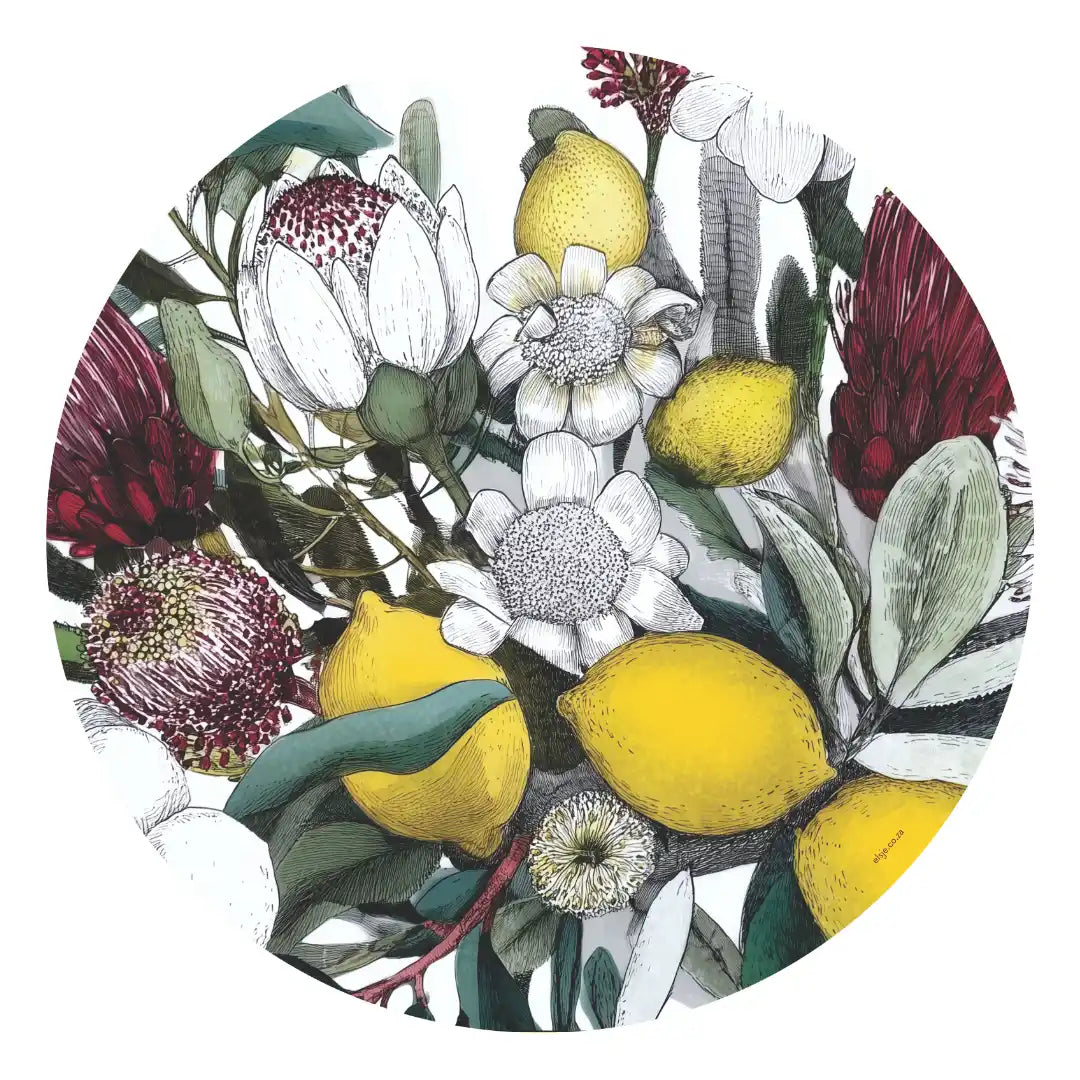Placemat Round Zesty Botanicals
