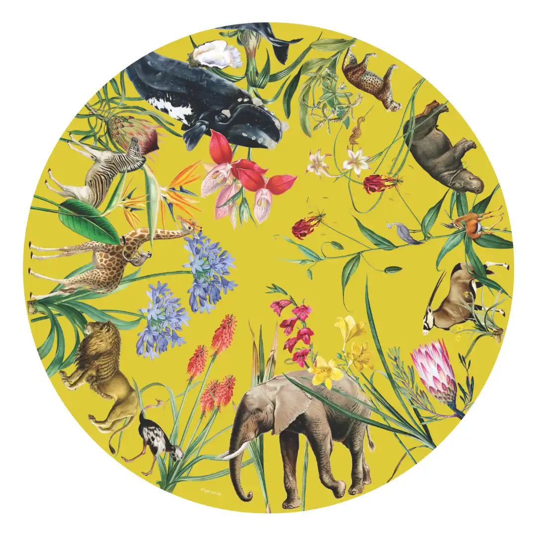 Placemat Round Safari Garden