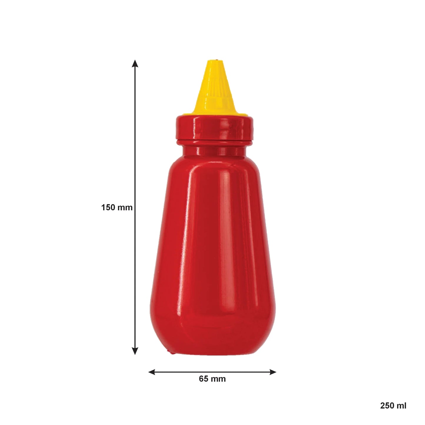 Regent Plastic Tear Drop Sauce Bottle Red