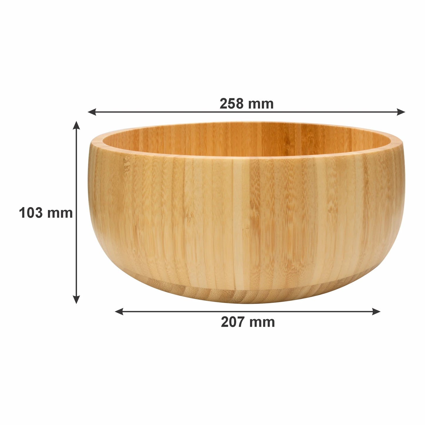 Bamboo Salad Serving Bowl 258x103mm