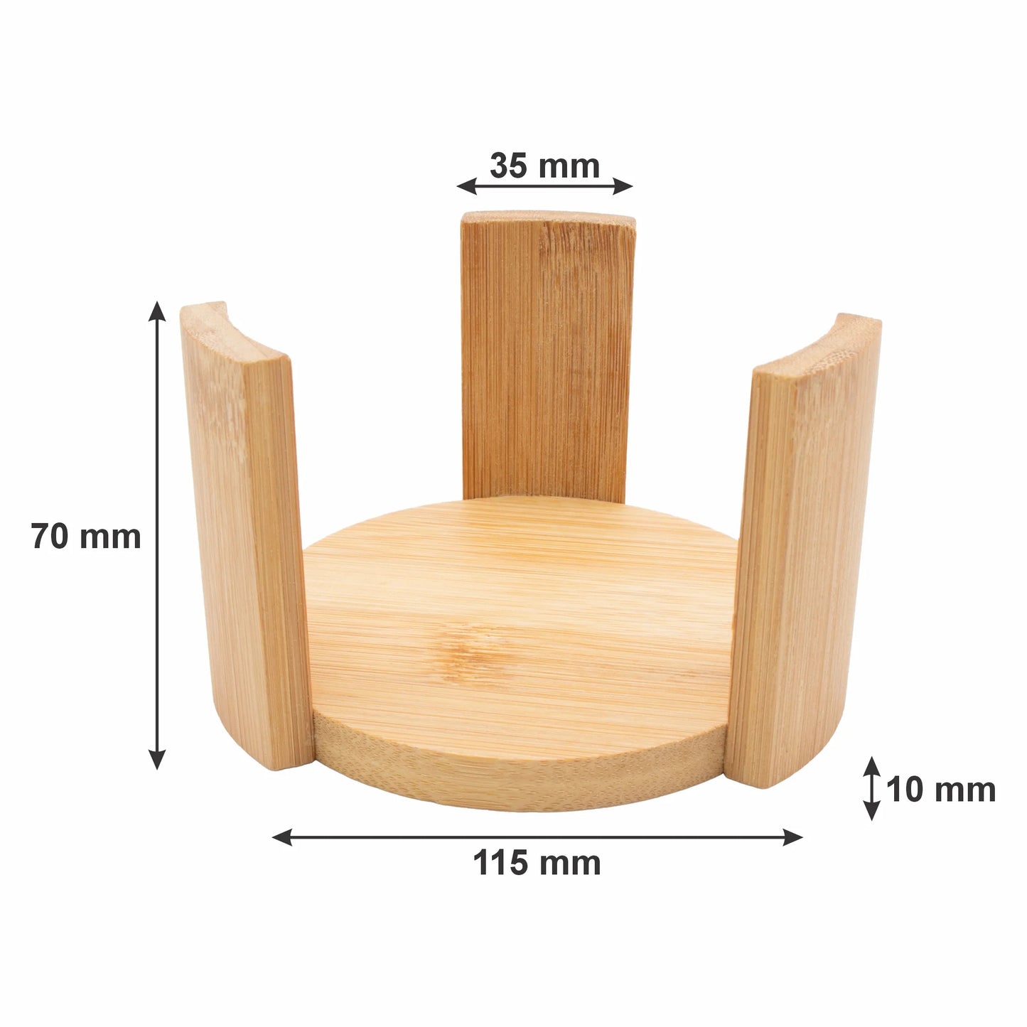 Bamboo Round Coasters with Slots Set of 6