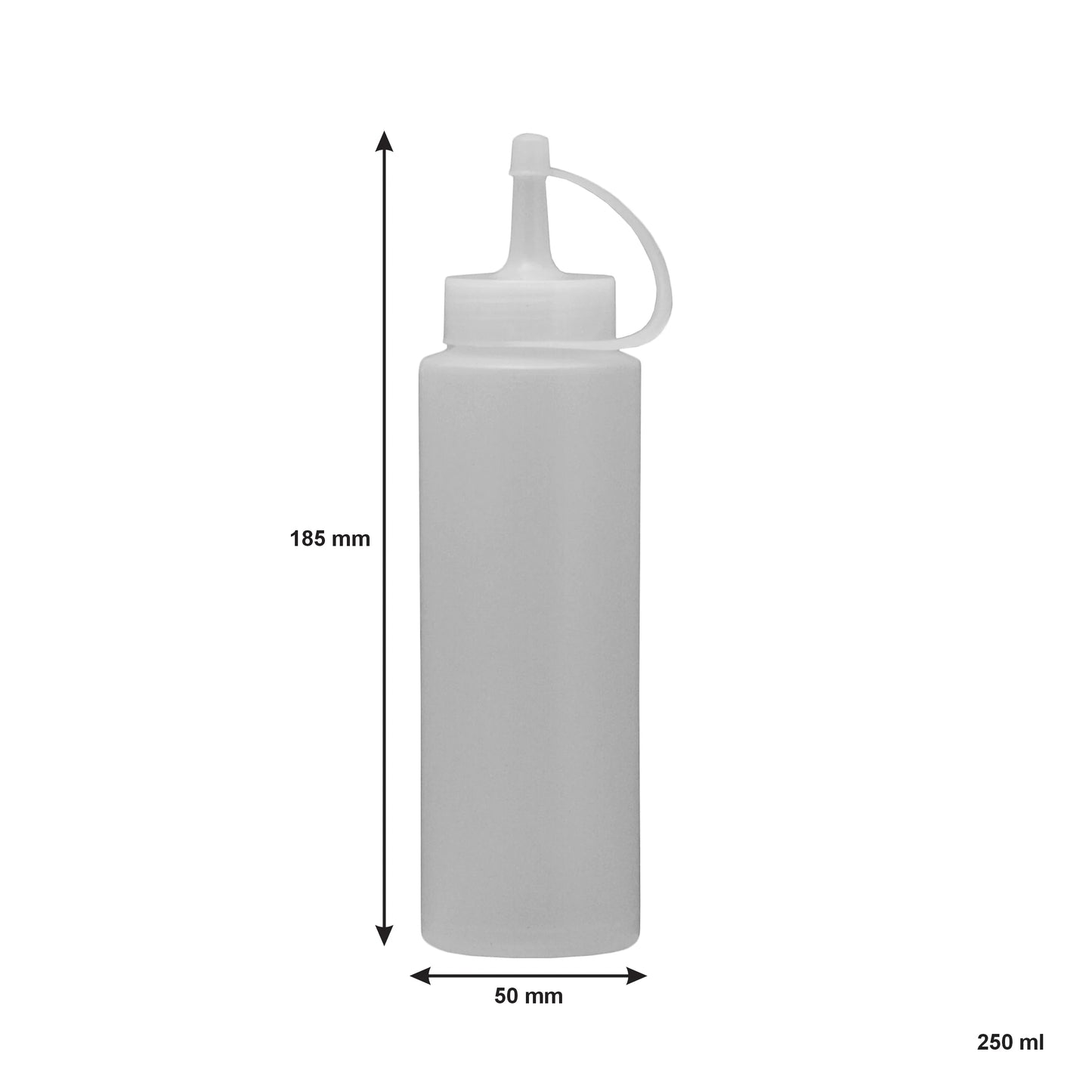 Plastic Sauce Bottle White