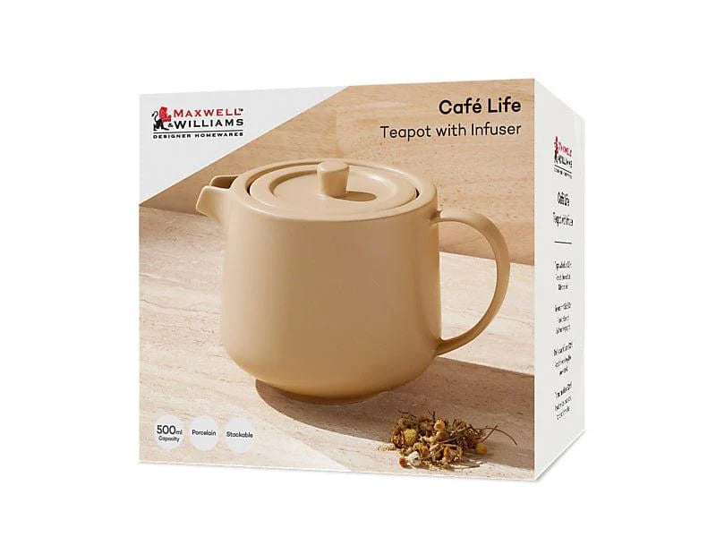Maxwell Williams CafeLife Teapot &Inf 500ml Sand