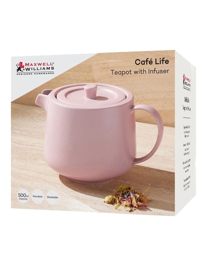 Maxwell Williams CafeLife Teapot &Inf 500ml Rose