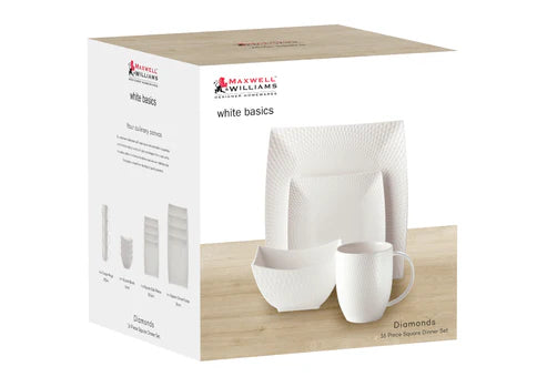 Maxwell Williams WBA Diamonds SQ Dinner Set 16Pc