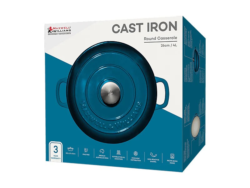 Maxwell Williams Round Casserole Midnight Blue 26c