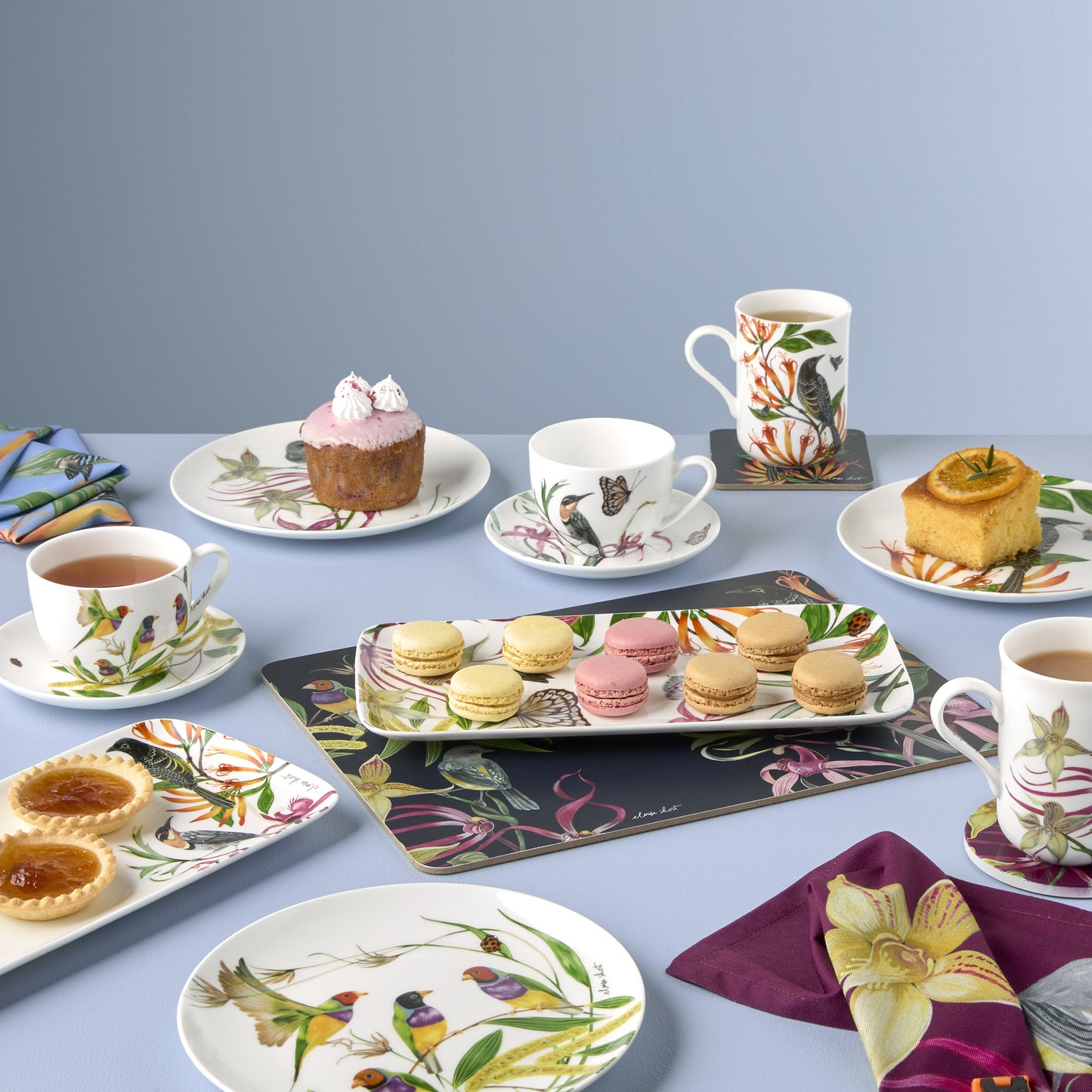 Maxwell Williams Lyric Cup & Saucer Robin