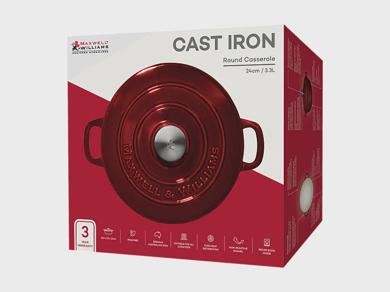Maxwell Williams Round Casserole Merlot 24cm