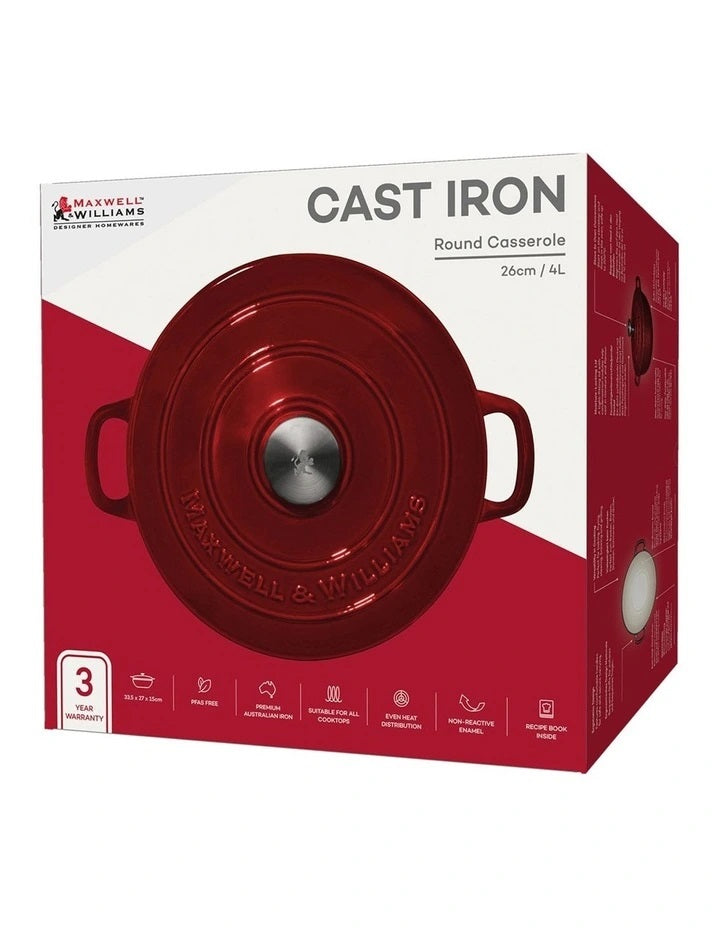 Maxwell Williams Round Casserole Merlot 26cm