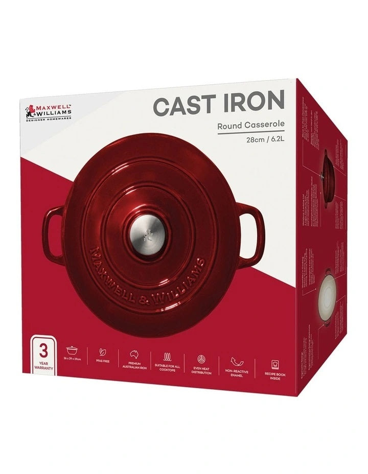 Maxwell Williams Round Casserole Merlot 28cm