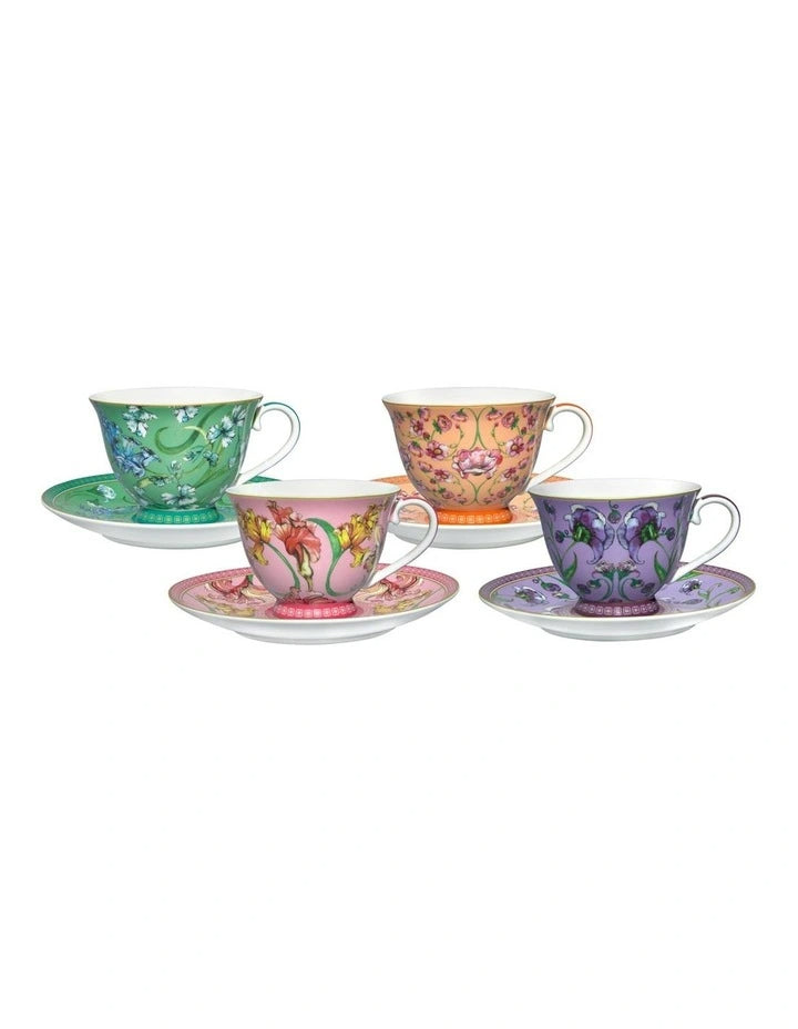 Maxwell Williams Mystique Tall Cup & Saucer Set 4 – Kitchenique