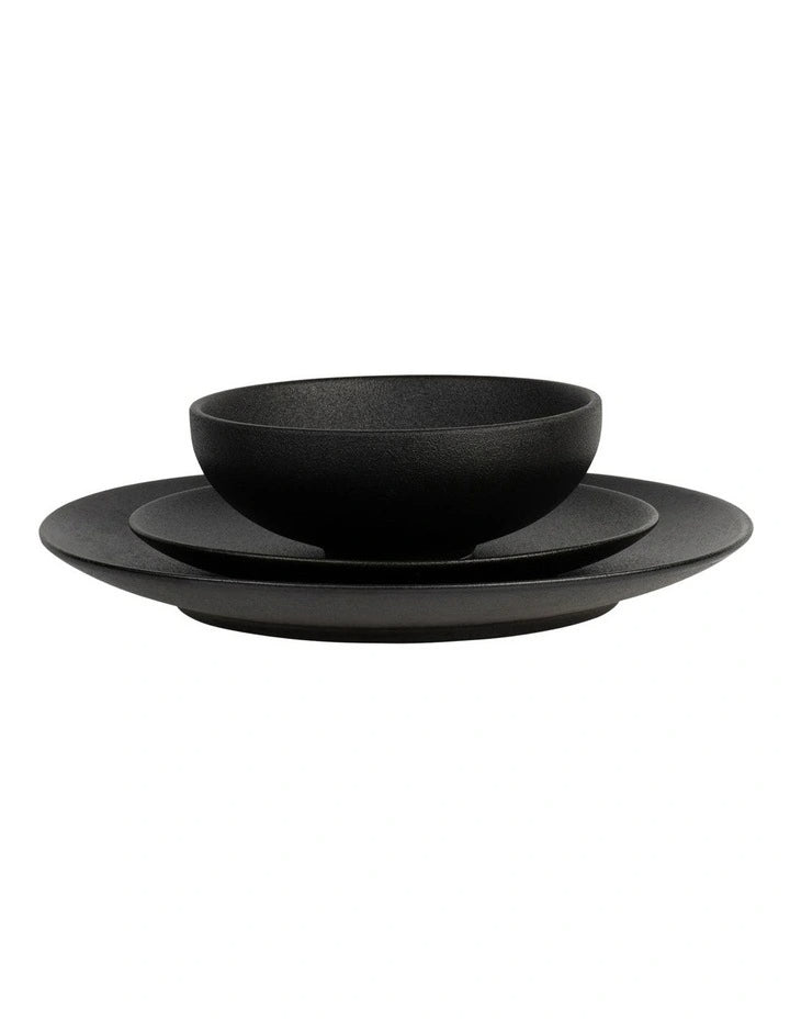 Maxwell Williams Caviar Dinner Set 12 Piece Black