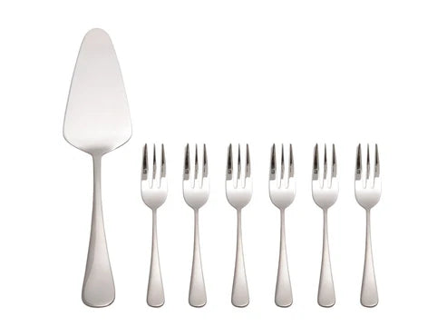 Maxwell Williams Cosmo Cake Server & Fork Set 7Pc