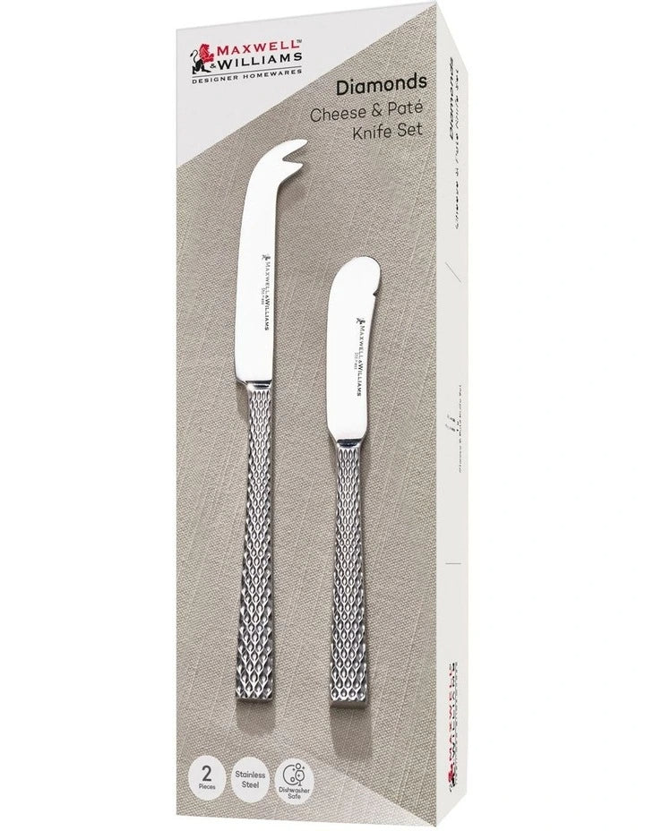 Maxwell Williams Diamonds Cheese&Pate Knife Set 2P