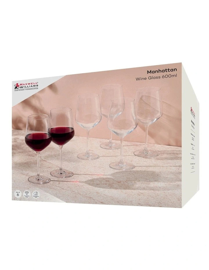 Maxwell Williams Manhattan Wine 600ml Set of 6