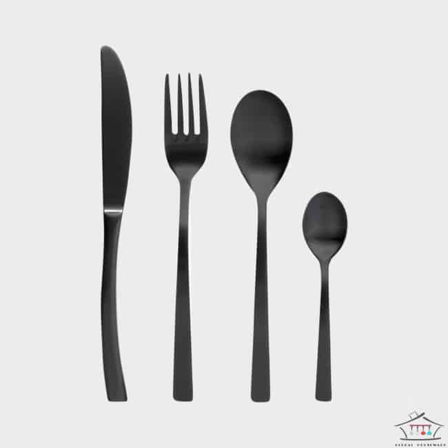Newport Cutlery Set 16 Pieces Jet Black