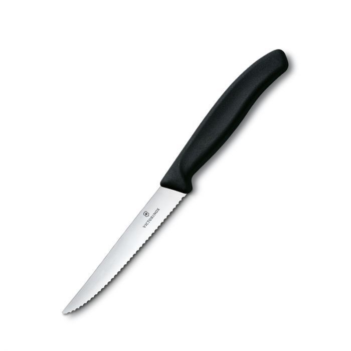 Victorinox Serrated Pointed Knife Black 11cm