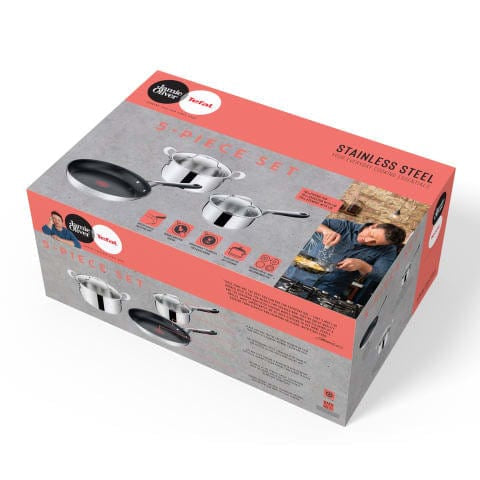 Tefal Jamie Oliver 5 Piece Set Stainless Steel