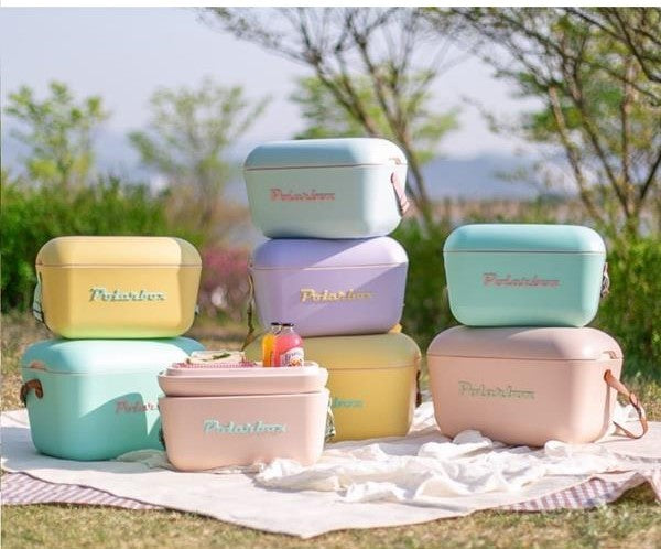 Polarbox Retro Cooler 12L Marine Blue & Yellow