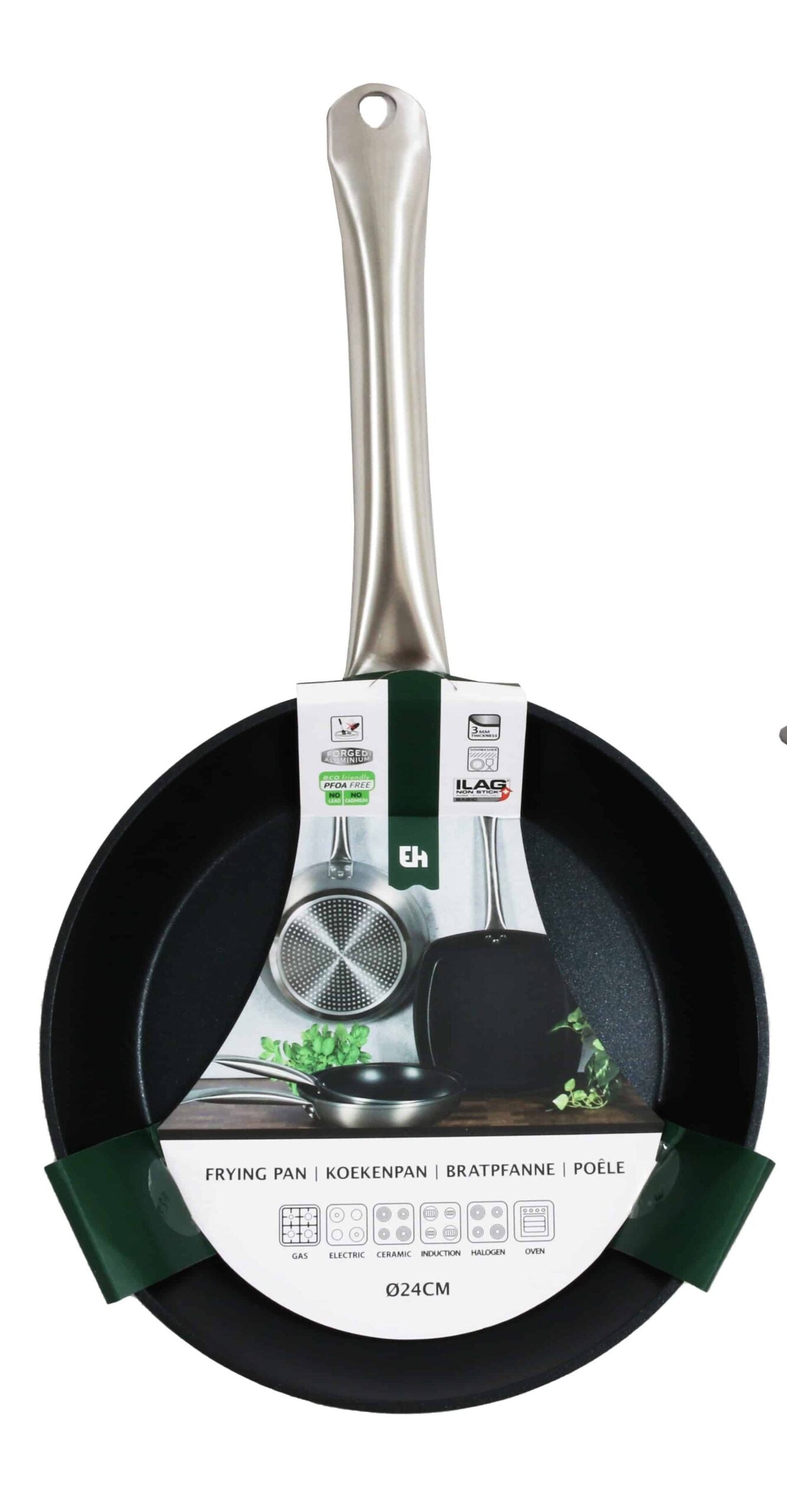 EH Frying Pan Forged Aluminium Silver 24cm
