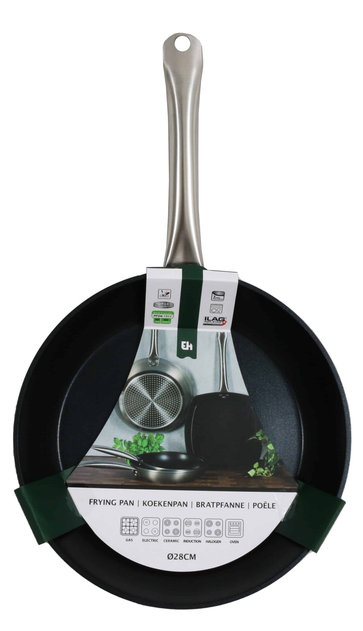 EH Frying Pan Forged Aluminium Silver 28cm