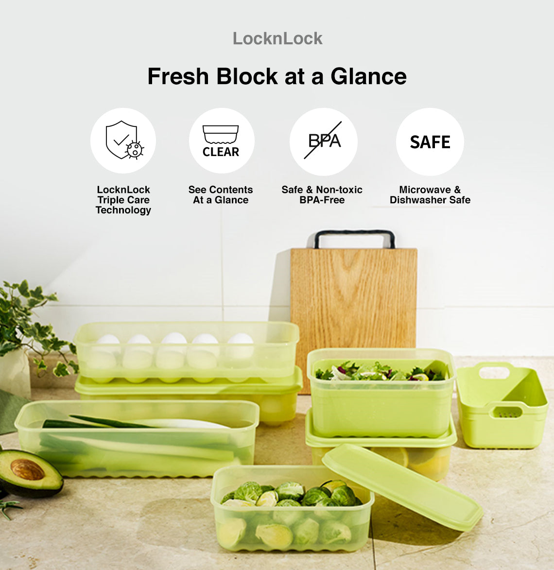 LocknLock Freezer Fresh Block Rectangular 640ml