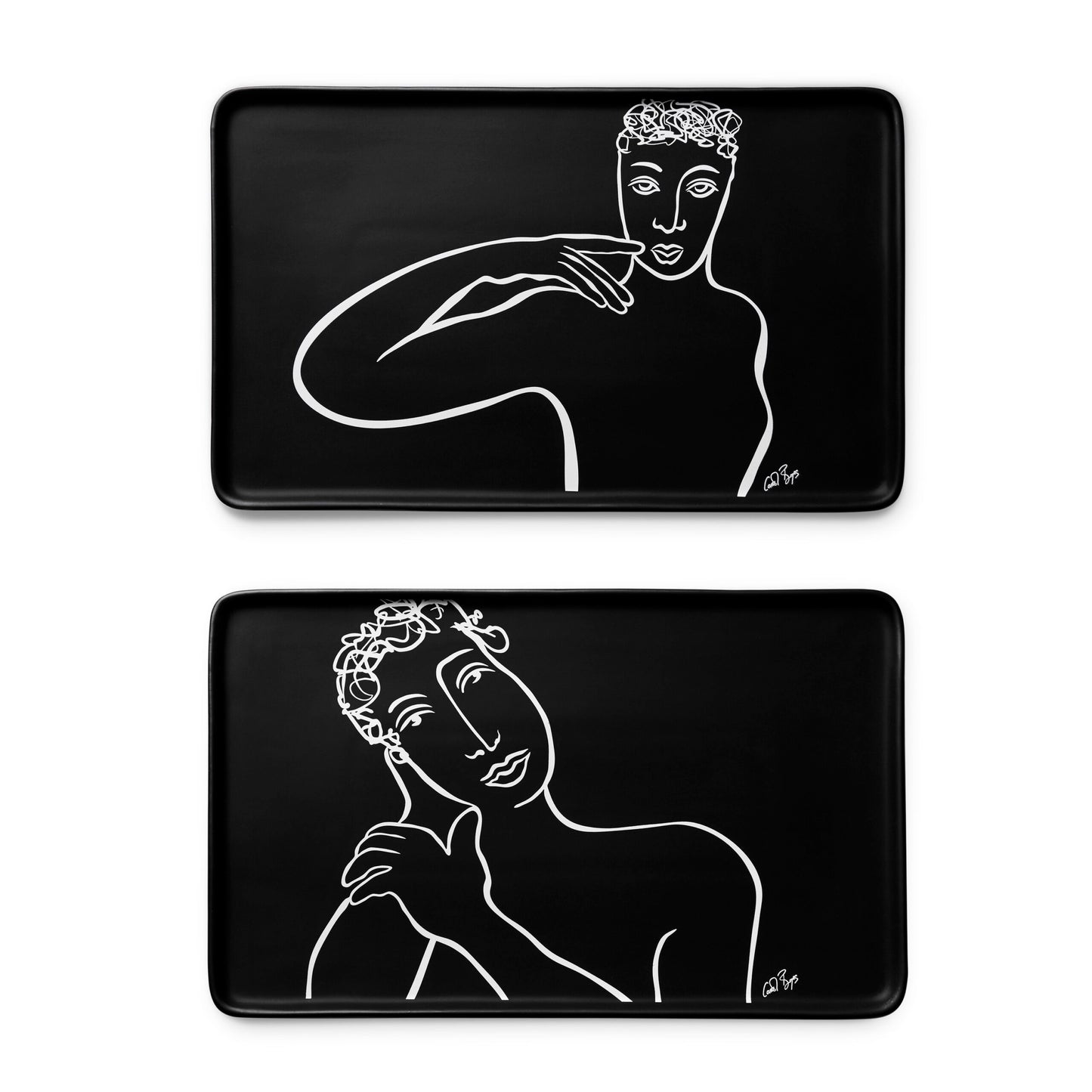 Carrol Boyes Platter Rect Set 2 in Good Taste