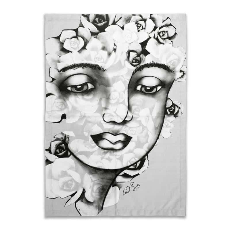 Carrol Boyes Tea Towel Succulent Faces