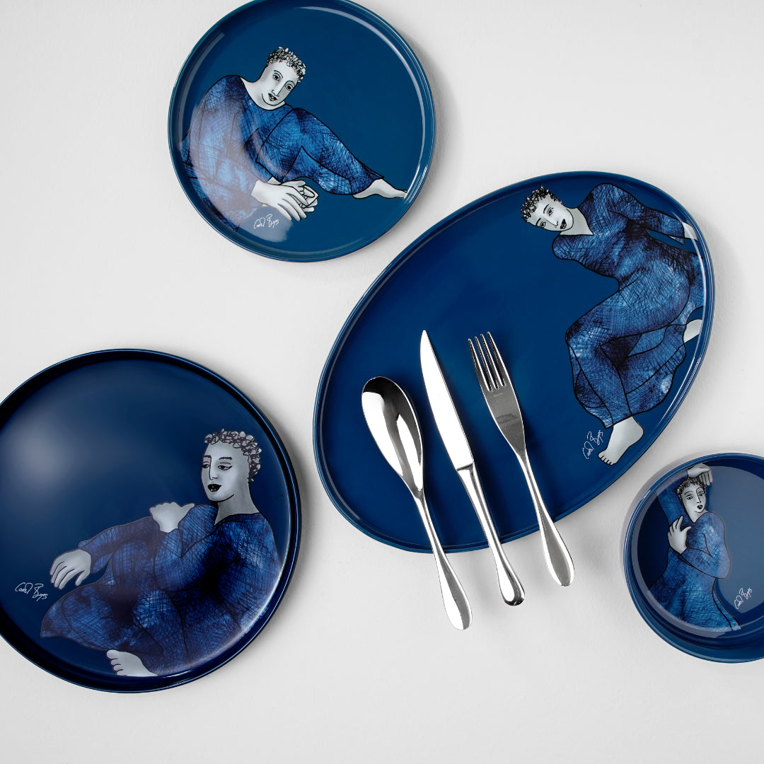 Carrol Boyes Platter Oval Indigo Blues