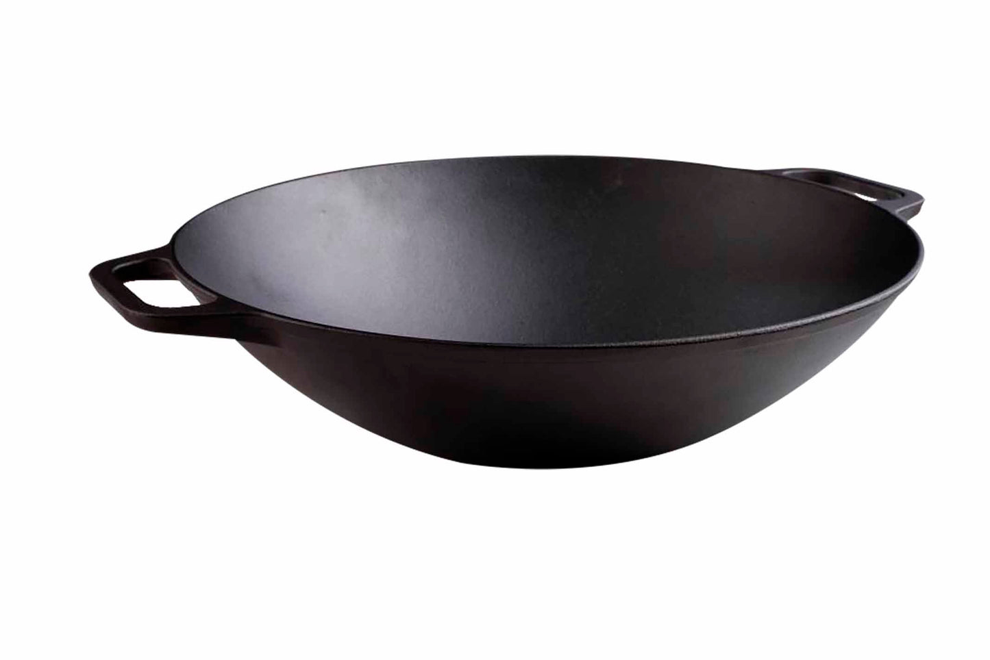 Victoria Cast Iron Wok 36cm Smooth Balanced Base