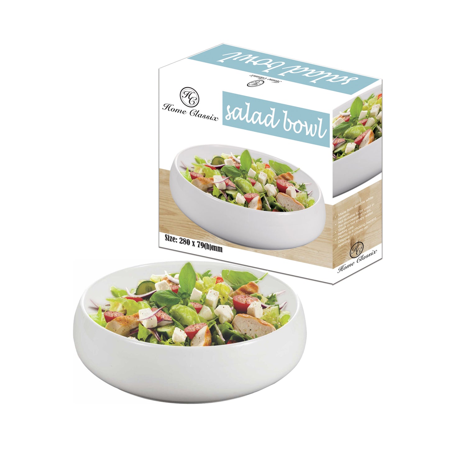 Home Classix Round Salad Bowl 28x7.9cm