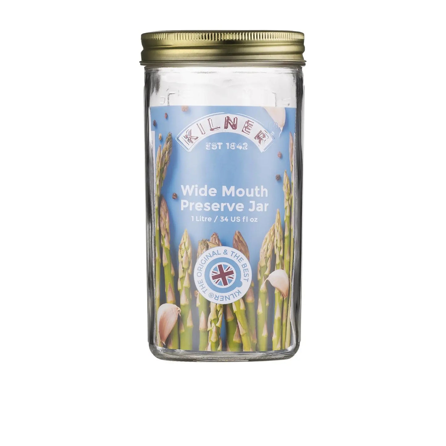 Kilner Wide Mouth Preserve Jar 1L