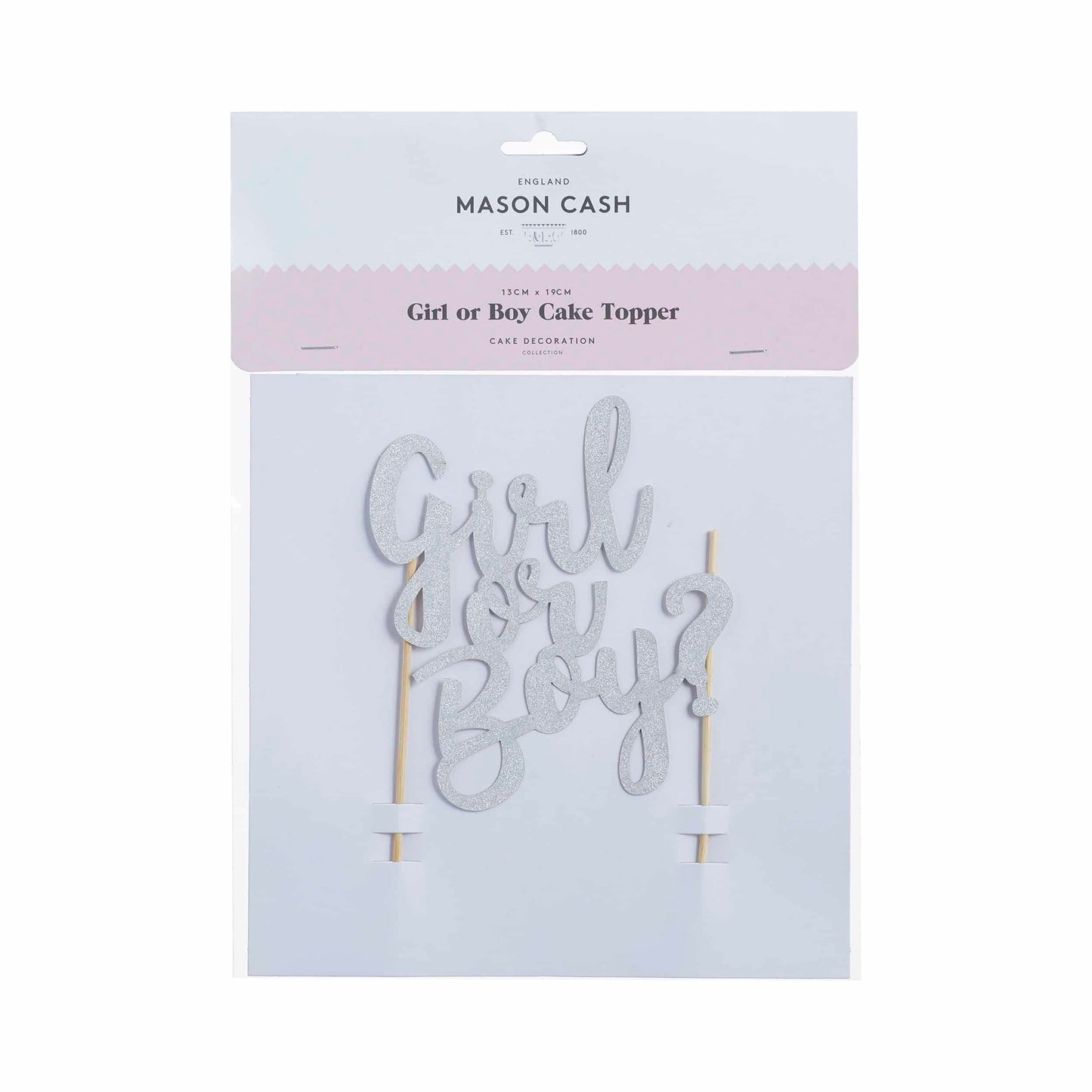 Mason Cash Cake Topper Girl or Boy Silver