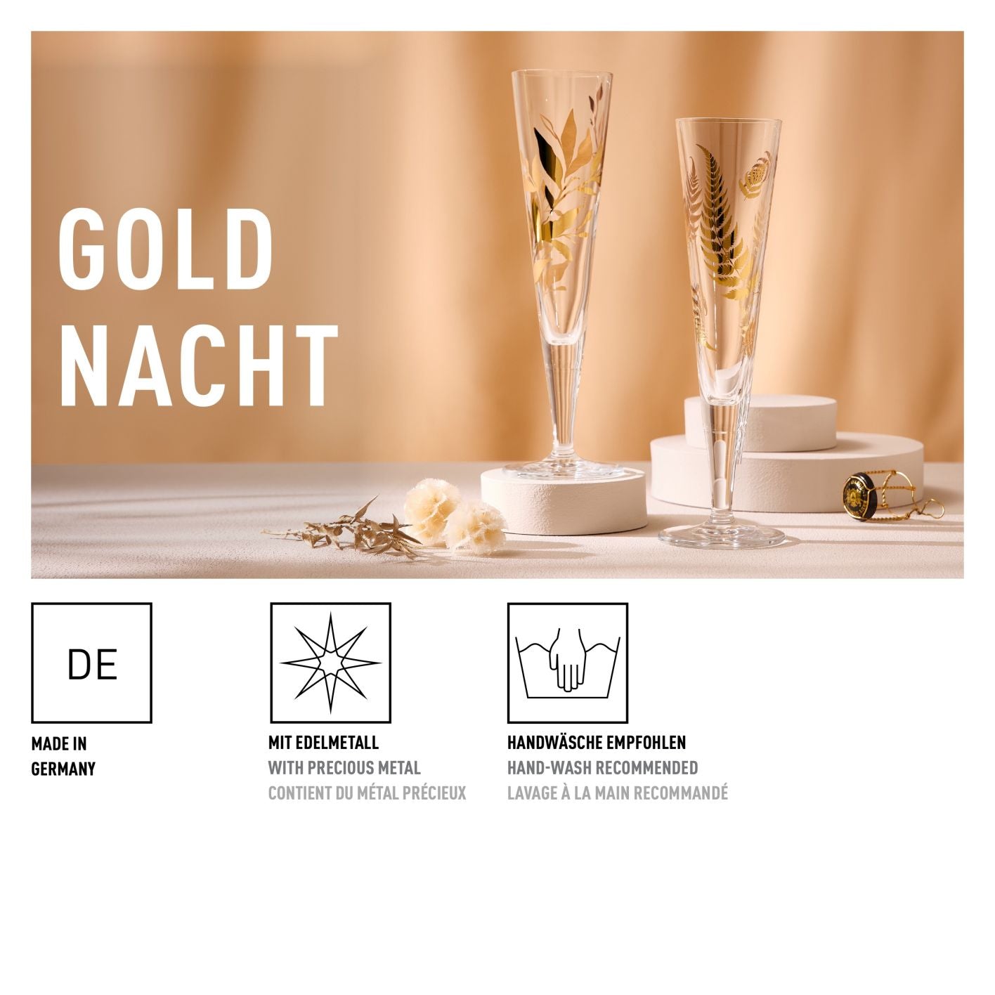 Ritzenhoff Golden Night Champagne Glass N Jean