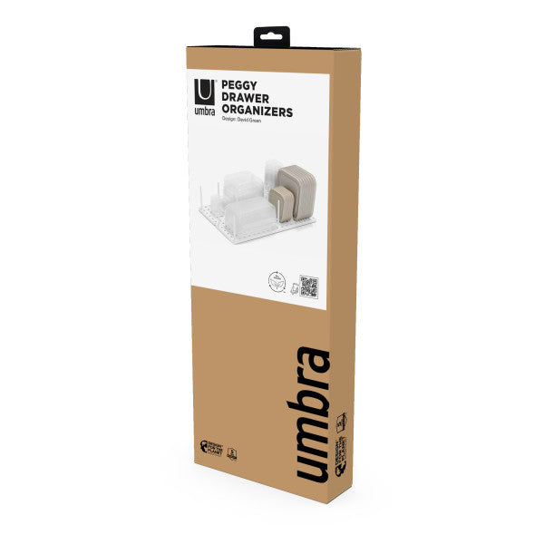 Umbra Peggy Drawer Organizer Set of 2 White