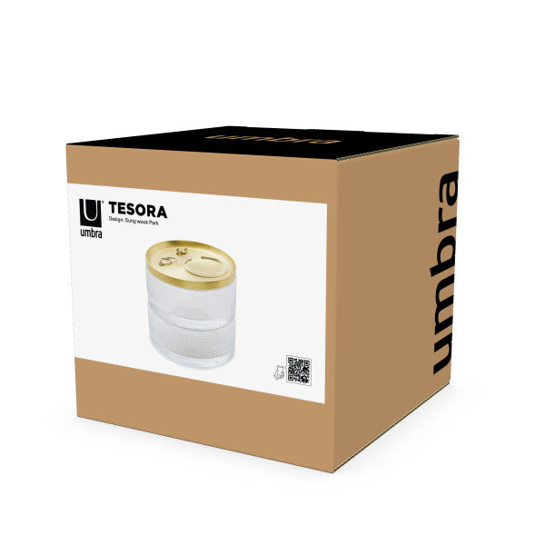 Umbra Tesora Glass Box Brass