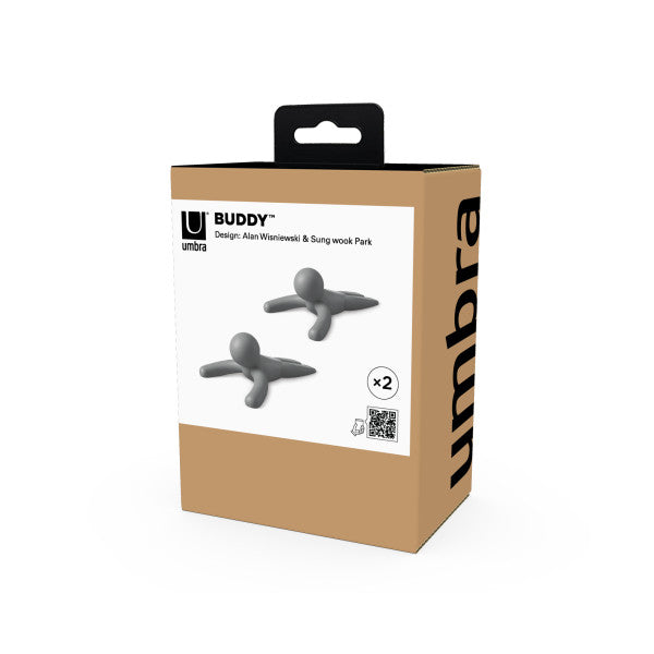 Umbra Buddy Doorstop Set of 2 Charcoal