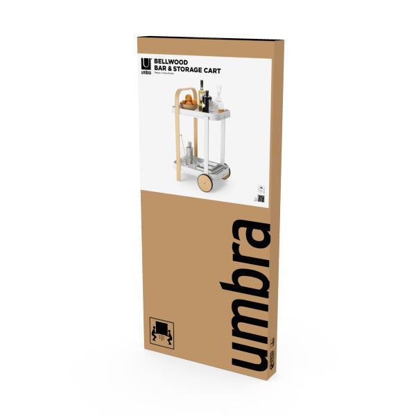 Umbra Bellwood Serving Cart White & Natural