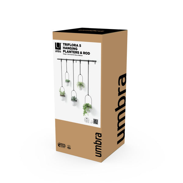 Umbra Triflora Black & White Set of 5