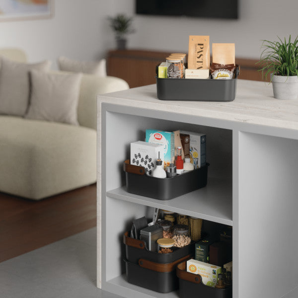 Umbra Bellwood Bin 35.5x24.5 Black & Walnut