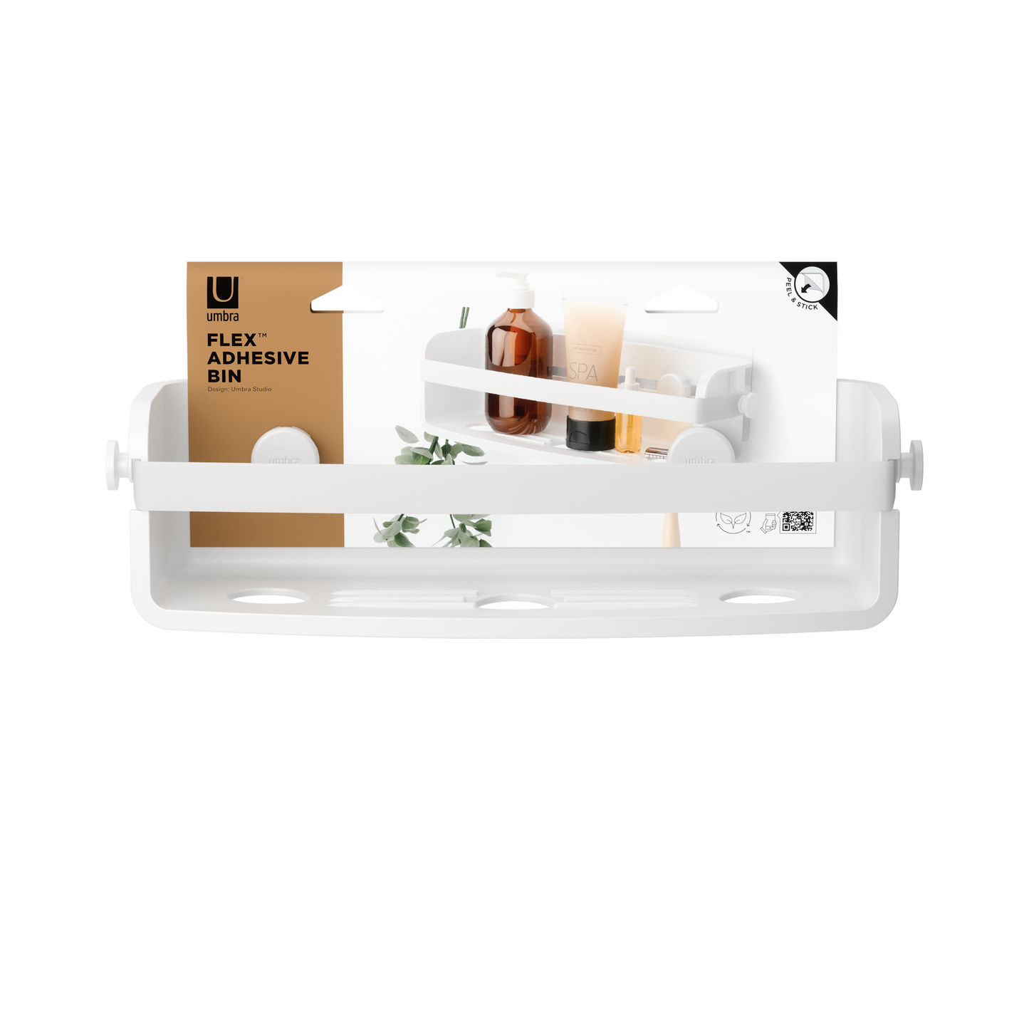 Umbra Flex Adhesive Bin White