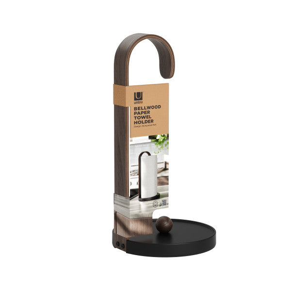 Umbra Bellwood Paper Towel Holder Black&Walnut