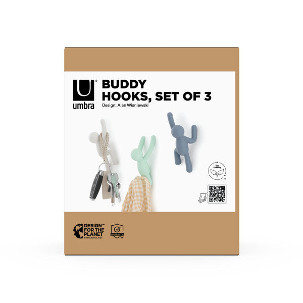 Umbra Buddy Hooks Multicolored Lite Set of 3