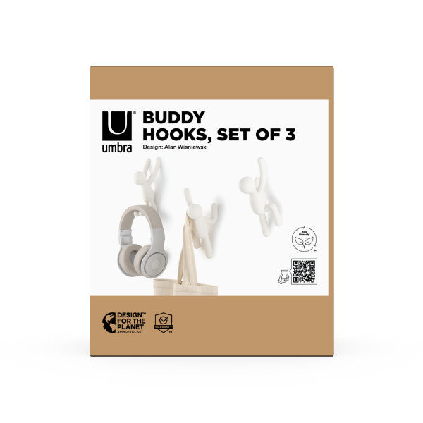 Umbra Buddy Hooks White Set of 3
