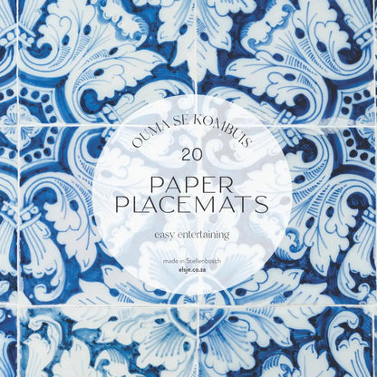 Placemat Ouma se Blou Kombuis