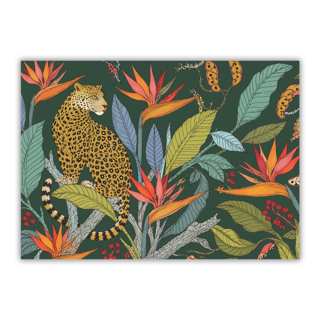 Placemat The Leopard Garden Green