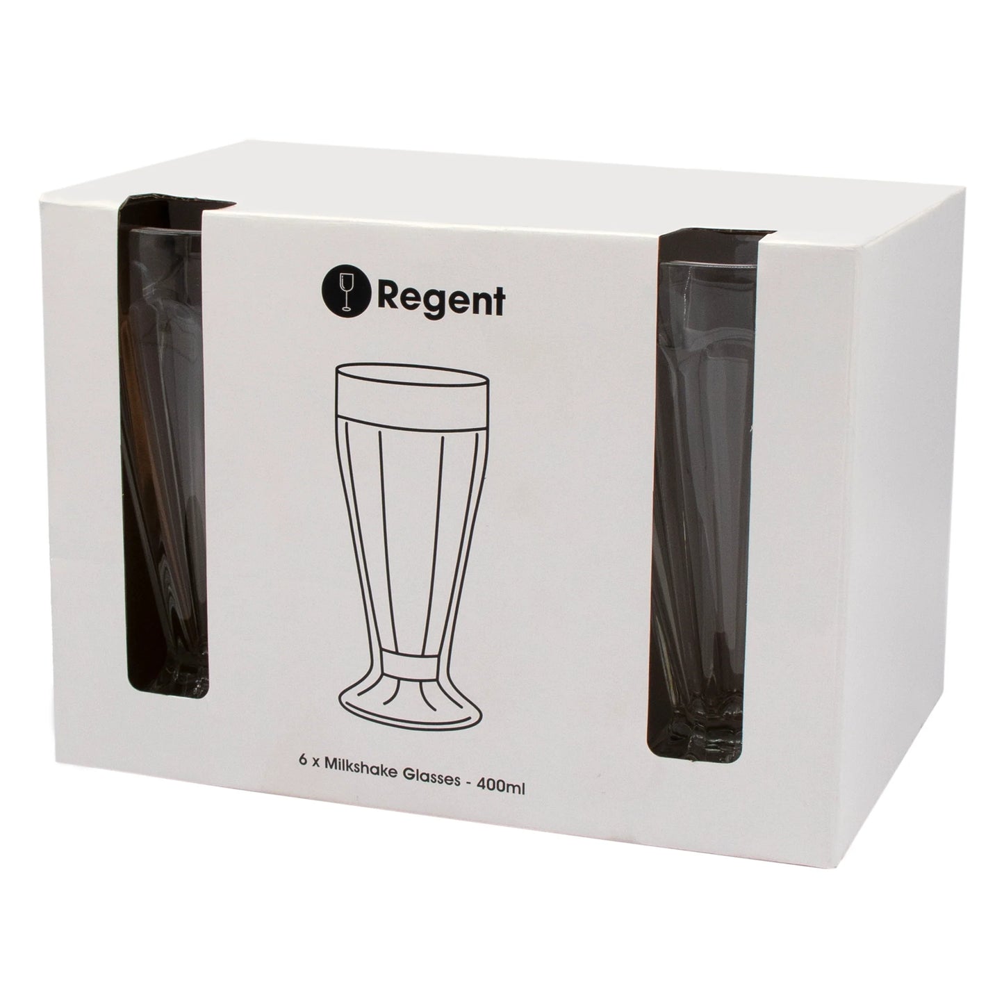 Regent Soda Milkshake Glass 400ml Set of 6