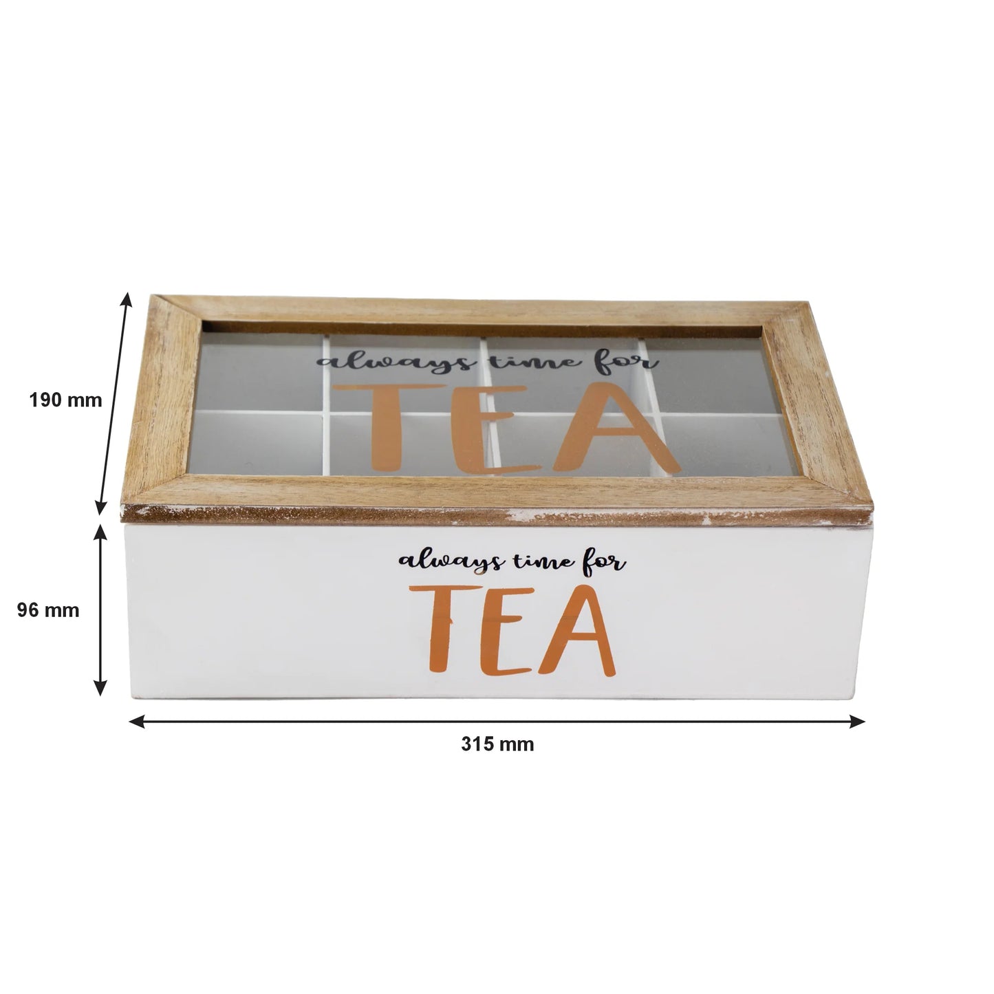 Printed Wooden Tea Box 8 Sections