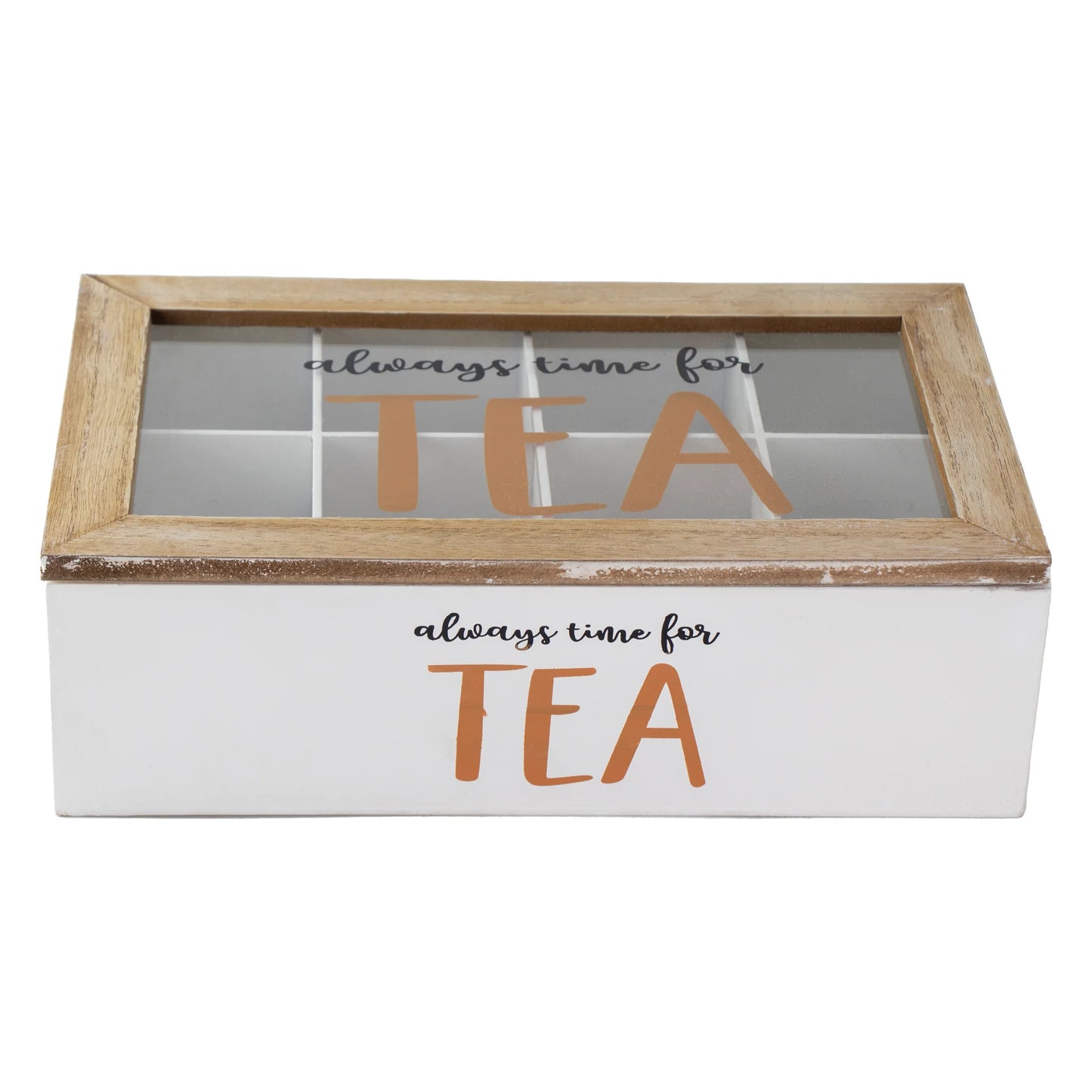 Printed Wooden Tea Box 8 Sections