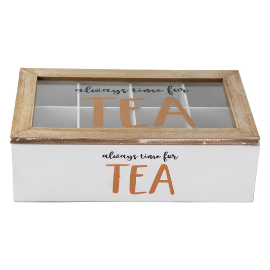 Printed Wooden Tea Box 8 Sections